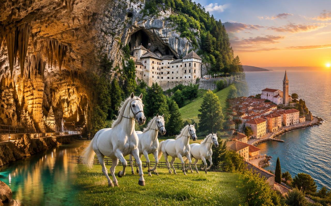 Postojna Cave, Predjama Castle, Lipica & Piran